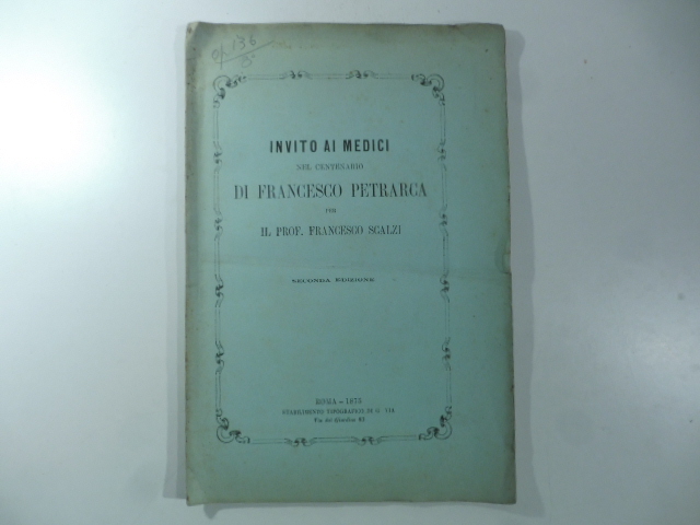 Invito ai medici nel centenario di Francesco Petrarca. Seconda edizione
